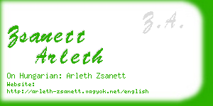 zsanett arleth business card